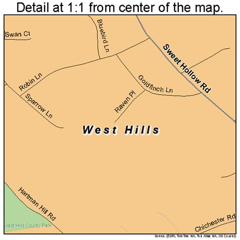 West Hills New York Street Map 3680258