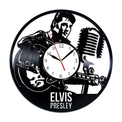 Elvis Presley Vinyl Wall Clock Elvis Presley Wall Art Elvis Etsy