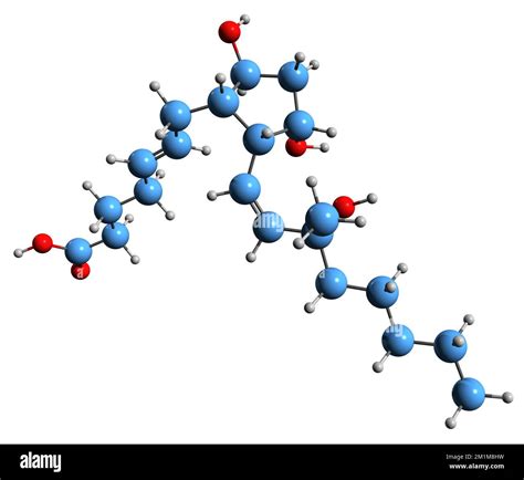 3d Image Of Prostaglandin F2 Skeletal Formula Molecular Chemical