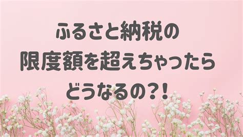 ふるさと納税で限度額を超えたらどうなる？損なの？確認方法は？