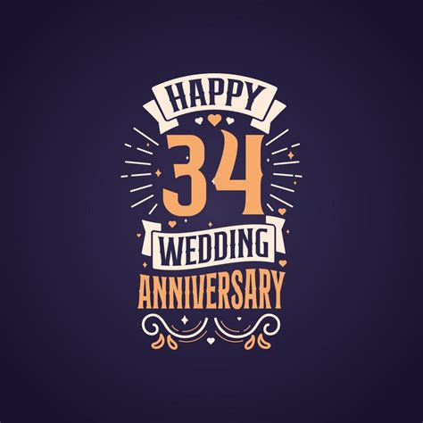 Happy Th Wedding Anniversary Quote Lettering Design Years