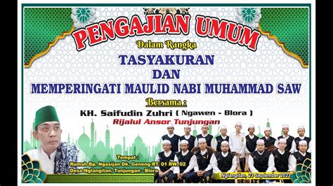 Live Pengajian Umum Dalam Rangka Memperingati Maulid Nabi Muhammad Saw