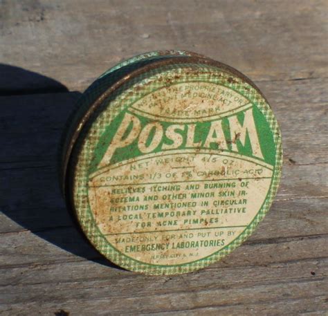 POSLAM Ointment Tin Emergency Laboratories New York NY Skin Etsy