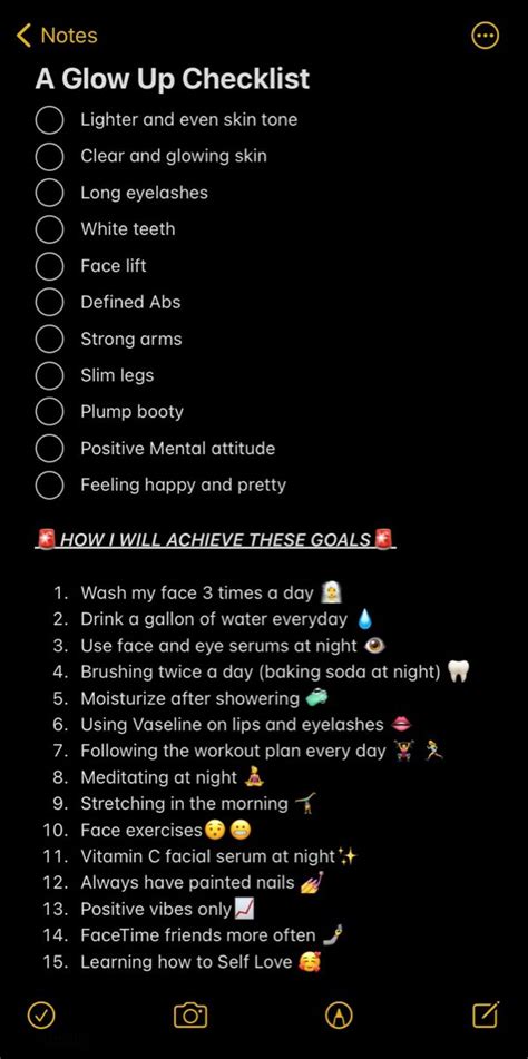 Bild Girls Beauty Routine Checklist Positive Mental Attitude The