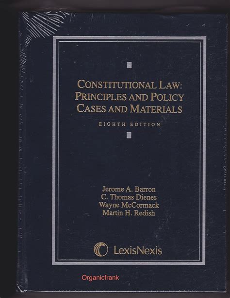 Amazon Constitutional Law Principles And Policy Cases And Materials