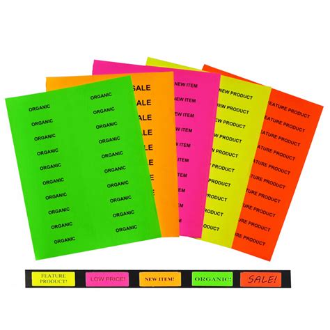 Sticker Labels Assorted Colours 4" X 1" | ZipMaster Supply Co.