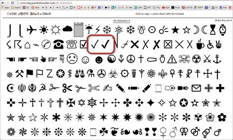 Clip Art Tick Symbol In Word Sitelip Org