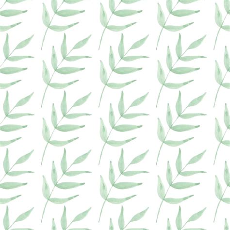 Premium Vector Hand Drawn Watercolor Leaf Seamless Pattern