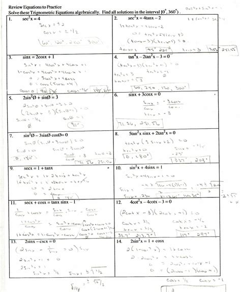 Verifying Trigonometric Identities Worksheet 7 2 Workssheet List