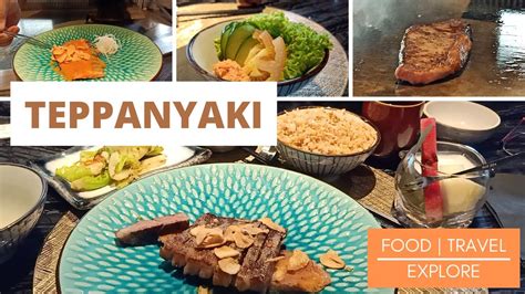 Japanese Teppanyaki Cooking Angus Steak And Salmon Enso Teppanyaki