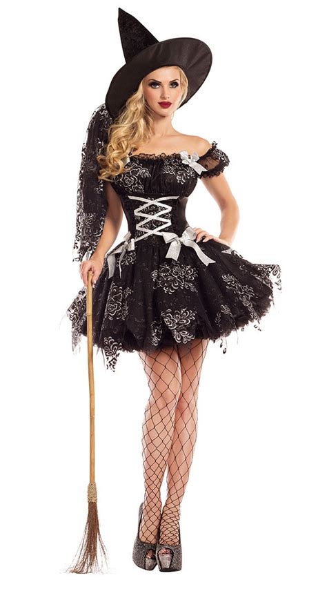 Adult Gothic Witch Costume Halloween Party Witch Costume Women Sexy ...