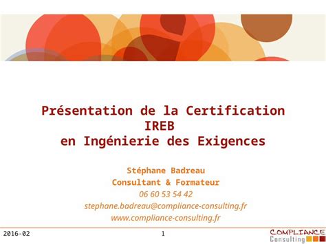 Ppt Pr Sentation De La Certification Ireb En Ing Nierie Des Exigences