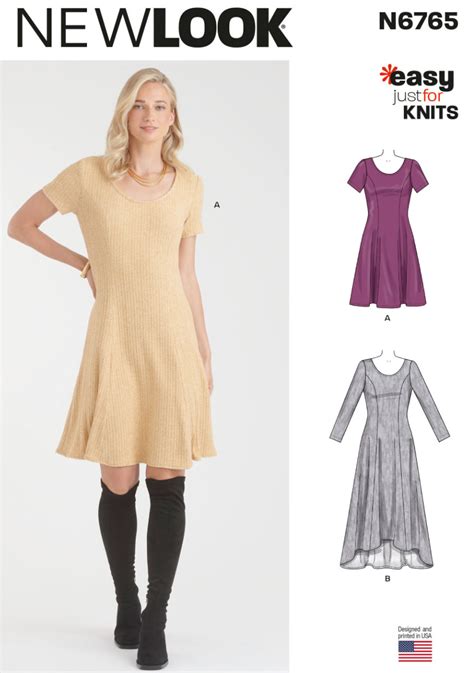 sewing pattern  misses knit dresses knitwit