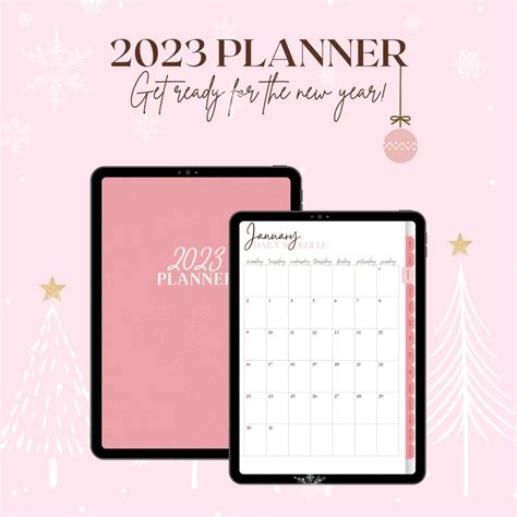 Pink 2023 Digital Planner Printable Planner Yearly Etsy Artofit