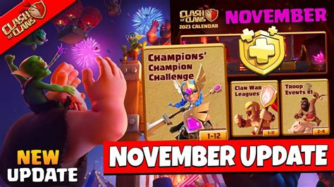 Clash Of Clans November Season Update Events Calendar YouTube