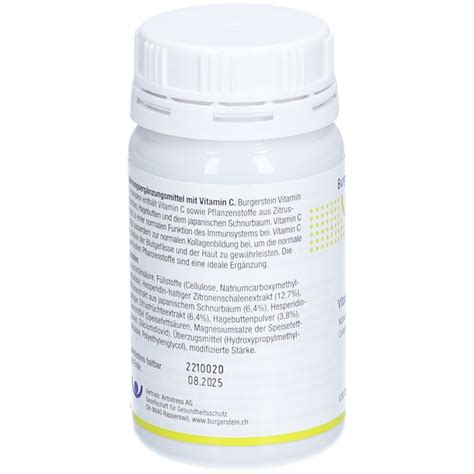 Burgerstein Vitamin C Komplex 120 St Redcare Apotheke