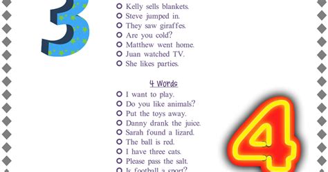 Recalling Sentences Worksheet