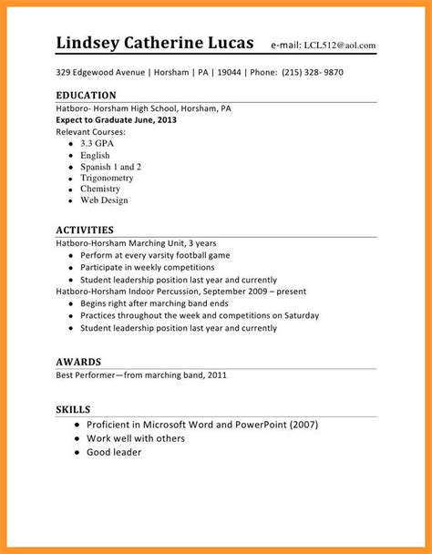 Resume Templates First Job (3) - TEMPLATES EXAMPLE | TEMPLATES EXAMPLE