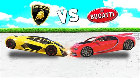 Lamborghini Terzo Vs Bugatti Chiron Extreme Crash Test In Gta Youtube