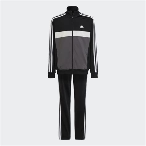 Adidas Essentials 3 Stripes Tiberio Track Suit Black Free Delivery Adidas Uk