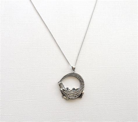 Alligator Necklace In Sterling Silver Crocodile Jewelry Etsy