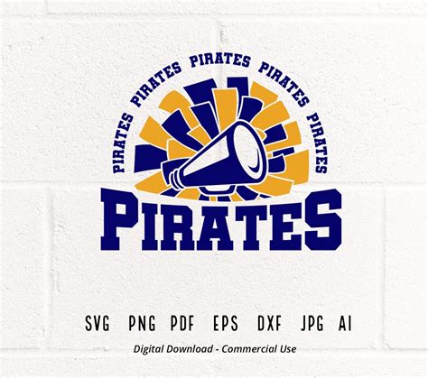 Pirates Cheer SVG PNG Pirates Mascot Svg Pirates Svg Pirates Shirt