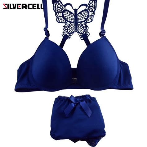 Aliexpress Buy Silvercell Lace Butterfly Back Sexy Bra Set