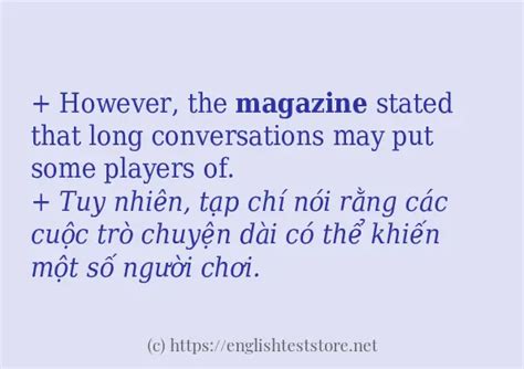 Các Cách Dùng Từ “magazine” Englishteststore Tiếng Việt