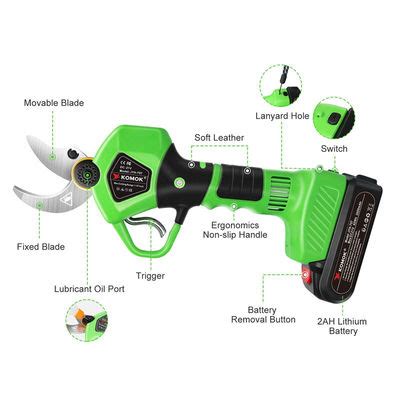 Green Komok Professional Cordless Electric Pruning Shears For Branches