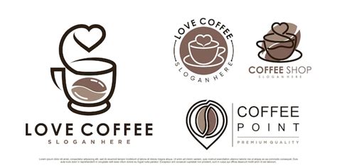 Premium Vector Coffee Icon Set Logo And Coffee Shop Logo Design