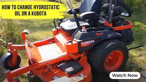 How To Change Hydrostatic Oil On A Kubota Lawn Mower Hydro Fluid And