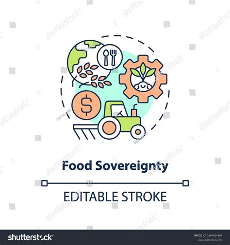 Food Sovereignty Concept Icon Define Farm Stock Vector (Royalty Free