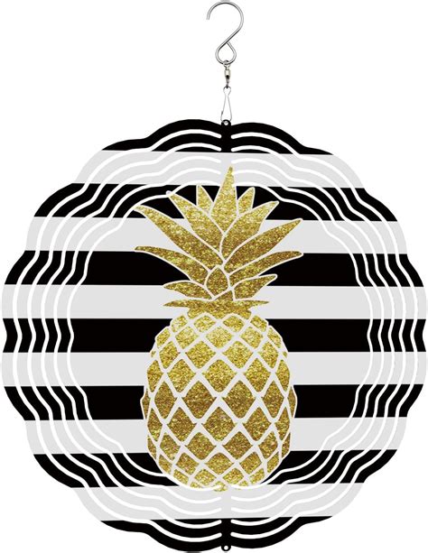 Wind Spinners For Yard And Garden Yellow Pineapple 3d