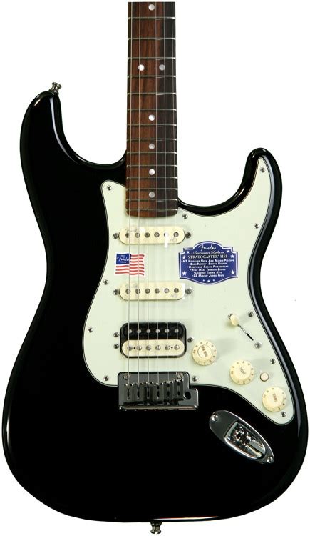 Fender American Deluxe Stratocaster Hss Shawbucker Black Rosewood Fretboard Sweetwater