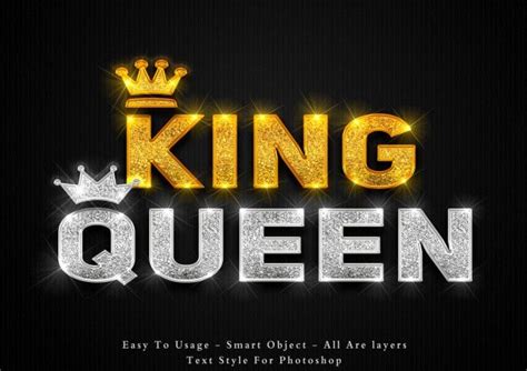 Efecto de estilo de texto gold king y si... | Premium Psd #Freepik #psd #logo #oro #lujo #3d ...