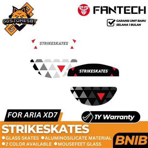 Jual Fantech Strikeskates Glass Skates For Aria Xd7 Mousefeet Gaming Shopee Indonesia