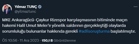 Adalet Bakanı Yılmaz Tunç tan Halil Umut Meler açıklaması Soruşturma