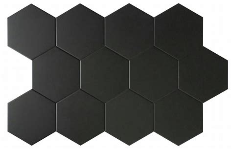 Vida 5 5X6 3 Black Hexagon Qualis Ceramica Luxury Tile And Vinyl