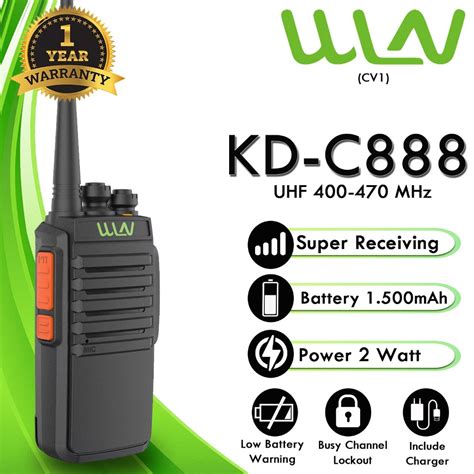 Jual HT WLN KD C888 PLUS CV1 Frekuensi UHF ISI 1 PCS Shopee Indonesia