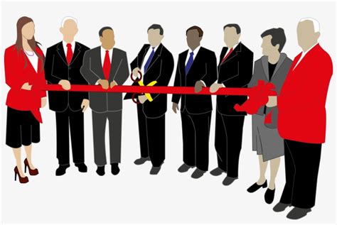 Ribbon Cutting Ceremony PNG Picture, Red Ribbon Cutting Ceremony - Clip ...