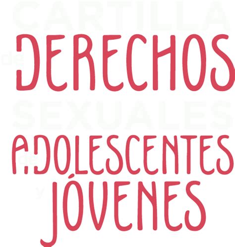 Cartilla de Derechos Sexuales de Adolescentes y Jóvenes