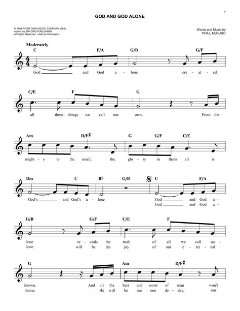 Phill McHugh - God And God Alone sheet music