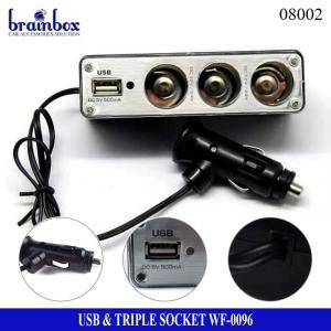 Usb Triple Socket Car Usb Power Supply Car Adaptor Charger Mobil