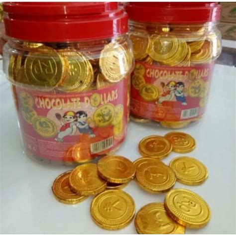 Jual Coklat Koin Kecil Coklat Dollars Coklat Kue Emas Isi Pcs