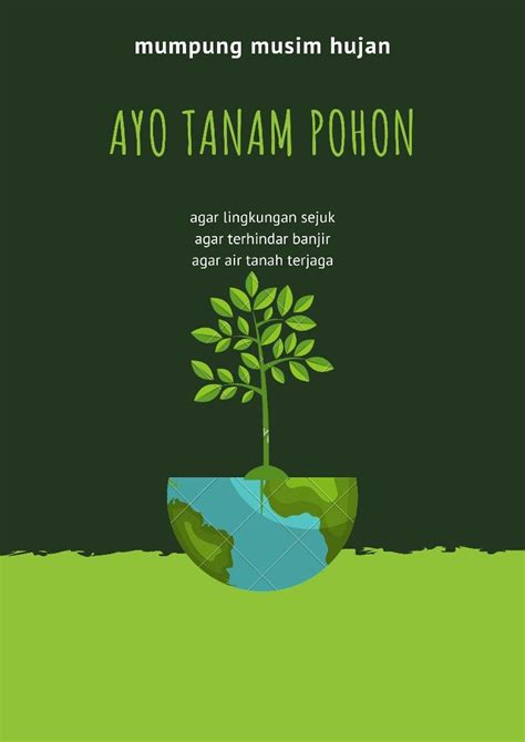 Poster Menanam Pohon Lakaran