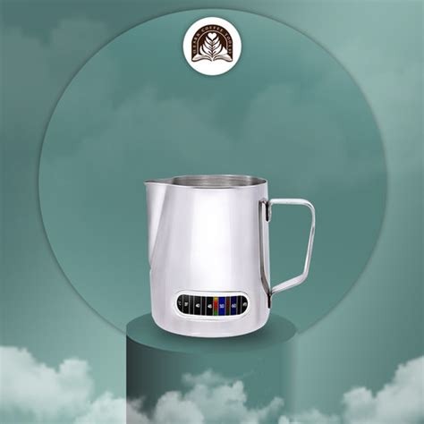 Jual Milk Jug Pitcher Latte Art 580ML Built In Thermometer Stainless