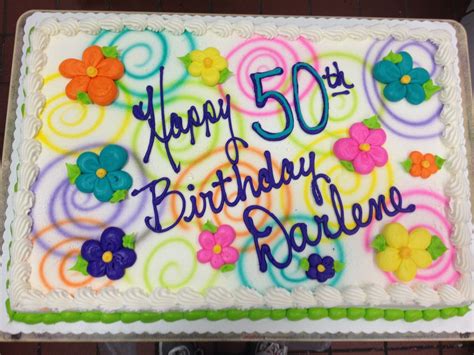 50th Birthday Sheet Cake Cake Cake Decorating