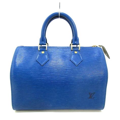 Speedy Louis Vuitton Schnell 25 Blau Leder Ref 517236 Joli Closet