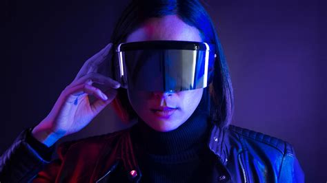 Woman Wearing Smart Glasses Futuristic Free Photo Rawpixel