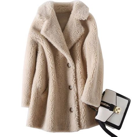 Winter Autumn Women Granule Sheep Sheared Coat Korean Female Warm